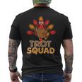Trot Squad Turkey Trot Family Thanksgiving Running Marathon Men's T-shirt Back Print
