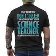 Try Doing What Your Science Teacher Told Y Mens Back Print T-shirt