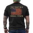 Try That In A Small Country Western Town Country Music Lover Mens Back Print T-shirt