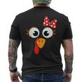 Turkey Face Thanksgiving Day Family Matching Costume Thanksgiving Men's T-shirt Back Print
