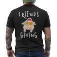 Turkey Friends Giving Happy Friendsgiving Thanksgiving Men's T-shirt Back Print
