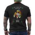 Ugly Christmas Sweater Bully American Bulldog Dog Men's T-shirt Back Print
