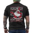 Ugly Christmas Sweater Dabbing Santa Men's T-shirt Back Print