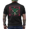 Ugly Christmas Sweater Reindeer Contortionist Men's T-shirt Back Print