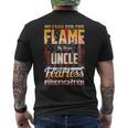 Uncle Firefighter American Flag Mens Back Print T-shirt