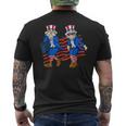 Uncle Sam Griddy Dance 4Th Of July American Flag Men's Back Print T-shirt