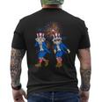 Uncle Sam Griddy Dance 4Th Of July Independence Day Men's Back Print T-shirt