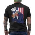 Uncle Sam Praying Us American Patriotic Culture 4Th July Mens Back Print T-shirt