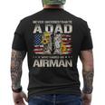 Never Underestimate A Dad Who Raised An Airman Proud Usaf Men's T-shirt Back Print