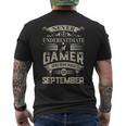 Never Underestimate A Gamer Who Was Born In September Men's T-shirt Back Print