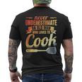 Never Underestimate An Old Cook Men's T-shirt Back Print