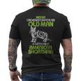 Never Underestimate An Old Man With An American Shorthair Men's T-shirt Back Print