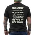 Never Underestimate An Old Man With A Bmx Bike Cyclist Men's T-shirt Back Print