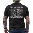 Us Veteran I Walked The Walk Combat Boots Dogtag Usa Flag Mens Back Print T-shirt
