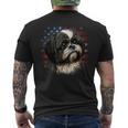 Usa 4Th Of July Shih Tzu On Patriotic American Shih Tzu Mens Back Print T-shirt