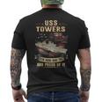 Uss Towers Ddg9 Mens Back Print T-shirt