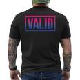 Valid Bisexual Pride Proud Flag Colors Lgbt - Bi Gift Idea Mens Back Print T-shirt