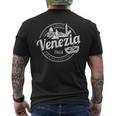 Venice With Gondolier Italy Carnival Vintage Souvenir Men's T-shirt Back Print