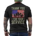 Veteran Thank You For Your Service Us Flag Veterans Day Men's T-shirt Back Print