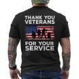 Veteran Vets Thank You For Your Service Veteran Us Flag Veterans Day 1 Veterans Mens Back Print T-shirt