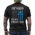 Veteran Vets Us Air Force Proud Son Proud Air Force Son Veteran Day Veterans Mens Back Print T-shirt