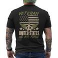 Veteran Vets Us Air Force Veteran Of The United States Us Air Force Veterans Mens Back Print T-shirt