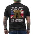 Veteran Vets Us Army Proud Proud Of A Us Army Veteran Flag Men Veterans Mens Back Print T-shirt