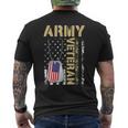Veteran Vets Vintage Army Shirt Veteran Day American Flag Women Men 1 Veterans Mens Back Print T-shirt