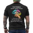Victoria Name Gift Victoria With Three Sides Mens Back Print T-shirt
