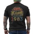 Vintage 40Th Birthday Legend Since August 1983 Gifts For Men Mens Back Print T-shirt