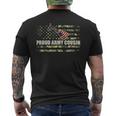 Vintage American Flag Proud Army Cousin Veteran Day Gift 75 Mens Back Print T-shirt