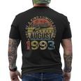 Vintage August 1993 30 Years Old Of Being 30Th Birthday Gift Funny Birthday Gifts Mens Back Print T-shirt