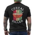 Vintage Cereal Killer Food Pun Funny Cereal Box Halloween Halloween Funny Gifts Mens Back Print T-shirt