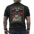 Vintage Child Game Horror Dark Humor My First Rescue Cat Dark Men's T-shirt Back Print