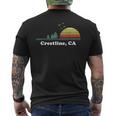 Vintage Crestline California Home Souvenir Print Men's T-shirt Back Print