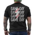 Vintage Game Day Fathers Day Lightning Bolt Baseball Sport Mens Back Print T-shirt