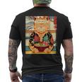 Vintage Kawaii Cat Anime Lovers Japanese Ramen Lovers Mens Back Print T-shirt