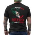 Vintage Mexico Flag 16Th September Mexican Independence Day Men's T-shirt Back Print