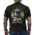 Vintage Retro Goat Dad Best Goat Daddy Funny Fathers Day Mens Back Print T-shirt