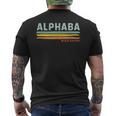 Vintage Stripes Alphaba Ms Men's T-shirt Back Print Vintage Stripes Alphaba Ms Men's T-shirt Back Print