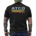 Vintage Stripes Atco Nj Men's T-shirt Back Print