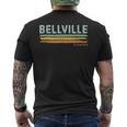 Vintage Stripes Bellville Fl Men's T-shirt Back Print Vintage Stripes Bellville Fl Men's T-shirt Back Print