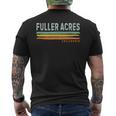 Vintage Stripes Fuller Acres Ca Men's T-shirt Back Print