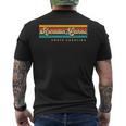 Vintage Sunset Stripes Arcadia Lakes South Carolina Men's T-shirt Back Print