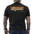 Vintage Sunset Stripes Arimo Idaho Men's T-shirt Back Print