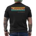 Vintage Sunset Stripes Comptche California Men's T-shirt Back Print