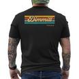 Vintage Sunset Stripes Dimmitt Texas Men's T-shirt Back Print