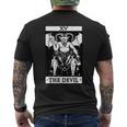 Vintage Tarot CardThe Devil Card Occult Tarot Mens Back Print T-shirt