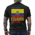 Vintage This Is My Ecuador Flag Costume For Halloween Ecuador Funny Gifts Mens Back Print T-shirt