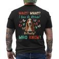 Wait What I Have An Attitude No Really Who Knew Basset Hound Mens Back Print T-shirt